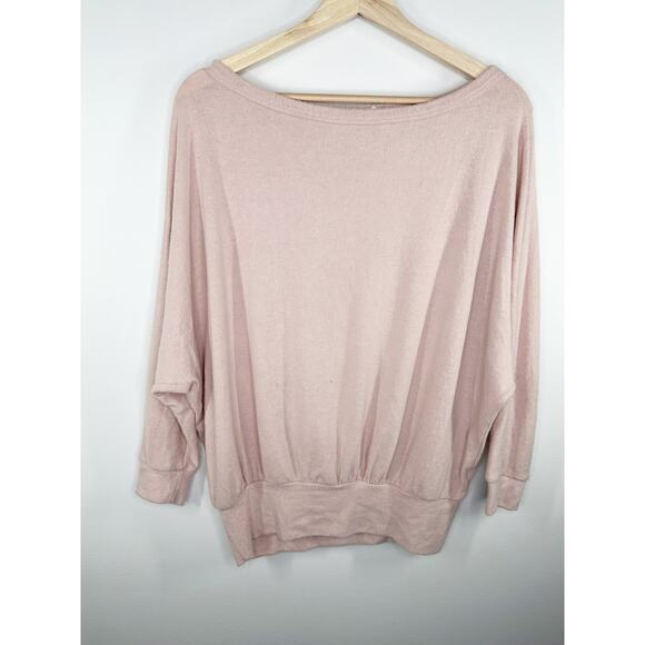 Melrose & Market Pink Boat Neck Long Sleeve Soft Sweater Women's Size XX-Small - Picture 1 of 7